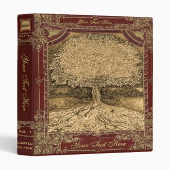 Tree Of Life Vintage Look Artwork 3 Ring Binder by thetreeoflife at Zazzle