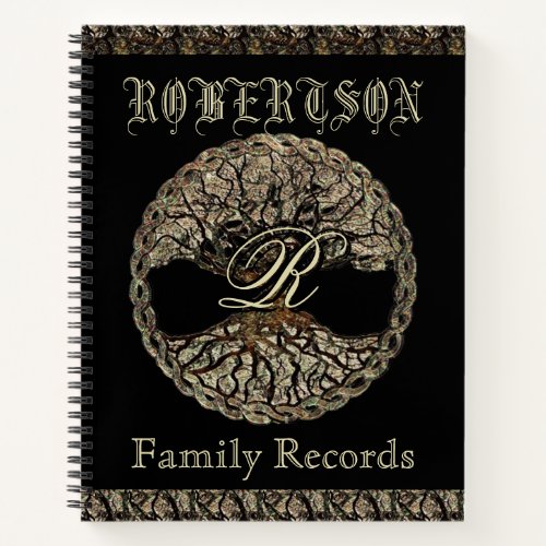 Tree of Life Vintage Look Family Records 3 Ring Bi Notebook