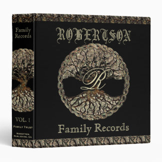 Tree of Life Vintage Look Family Records 3 Ring Binder