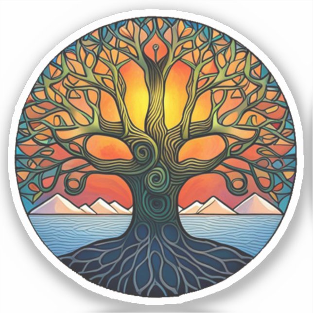 Tree of Life Vinyl Sticker (Front)