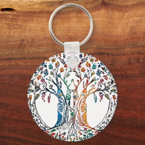 Tree of Life Vivid colored  Keychain