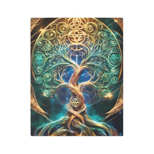 Tree of Life wall artwork aesthetic Metal Print