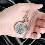 Tree Of Life Watch<br><div class="desc">This unique necklace watch is decorated with a colorful Tree of Life mosaic design.
Original Mosaic © Michele Davies.</div>