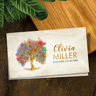 Tree of life - Watercolor Business Card