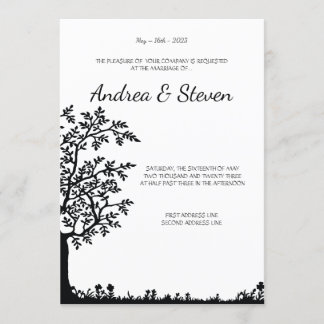 Tree Of Life Wedding Invite. Tree Branches Invitation