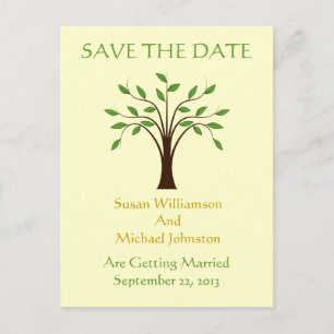 Tree of Life Wedding Save The Date Nature Custom Announcement Postcard