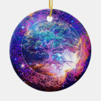 Tree of Life Wellness Ceramic Ornament