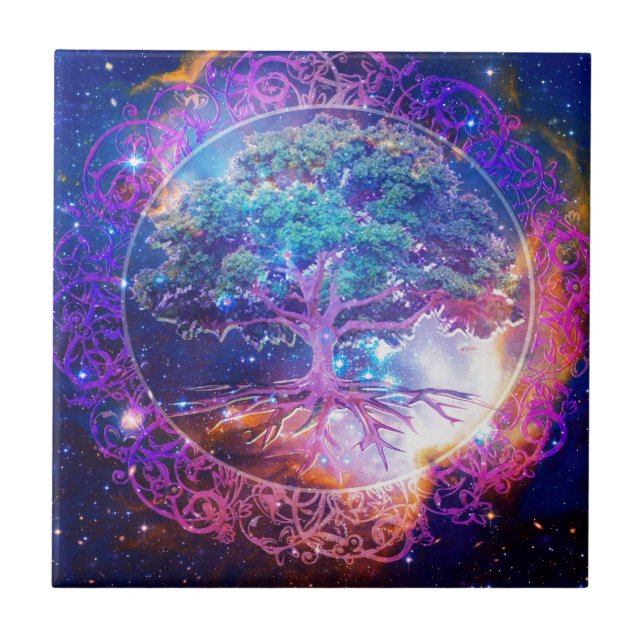 Tree of Life Wellness Ceramic Tile (Front)