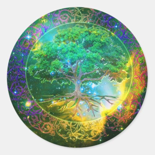 Tree of Life Wellness Classic Round Sticker