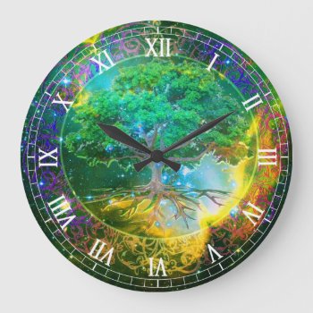 Tree Of Life Wellness Large Clock by thetreeoflife at Zazzle