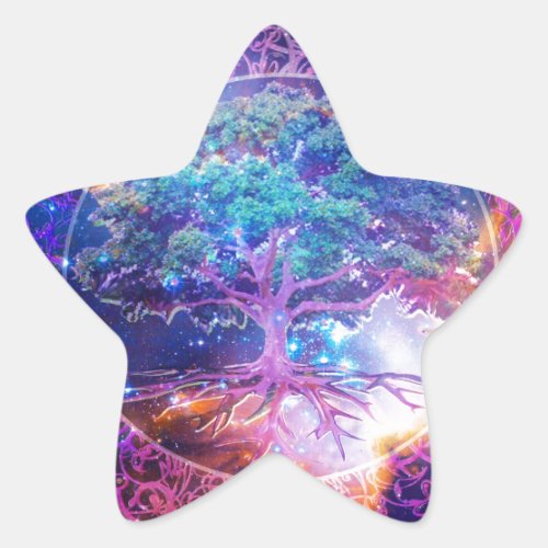 Tree of Life Wellness Star Sticker