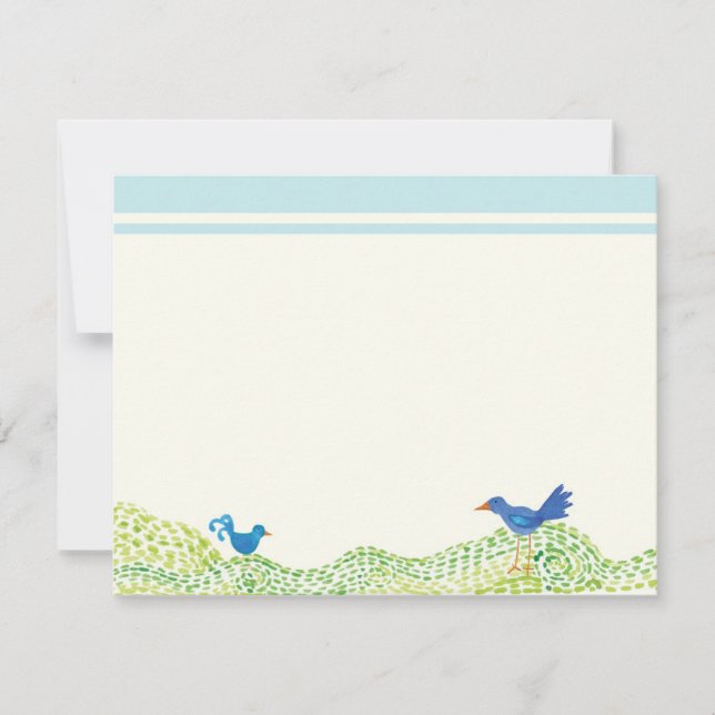 Tree of Life, Whimsical Boy Thank You Flat Notes Invitation (Front)