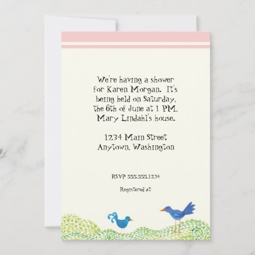 Tree of Life Whimsical Girl Baby Shower Invitation