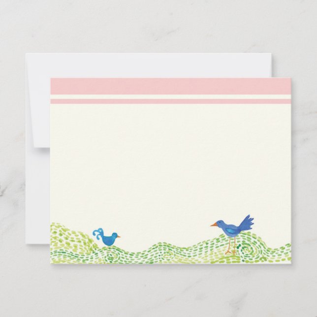 Tree of Life, Whimsical Girl Thank You Note Cards (Front)