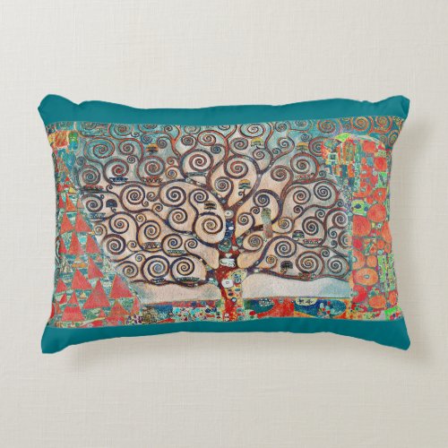 Tree of Life with Birds Accent Pillow