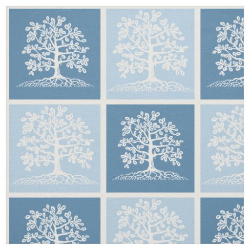 Tree of life with birds fabric