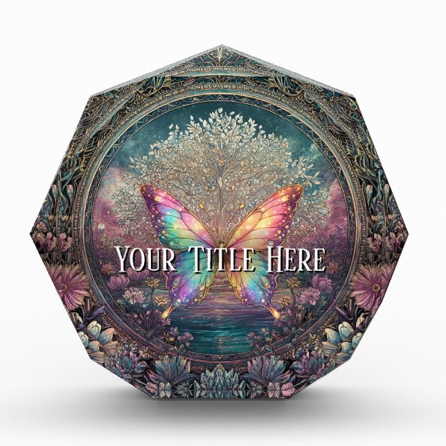 Tree of Life with Butterfly Acrylic Award (Front)