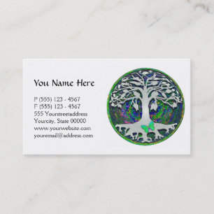 Tree of Life with Butterfly by Amelia Carrie Business Card