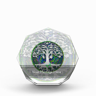 Tree of Life with Butterfly in Circle Acrylic Award