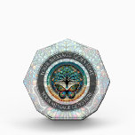 Tree of Life with Butterfly in Circle Acrylic Award<br><div class="desc">Tree of life and a butterfly in a circle. Customize this award to make a gift they will love.</div>
