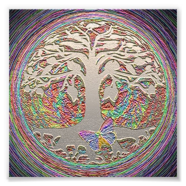 Tree of Life with Butterfly Photo Print (Front)