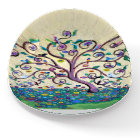 Tree of life with flowers and birds