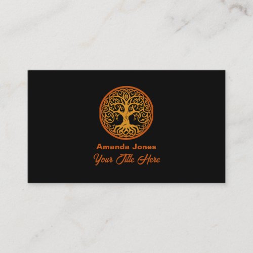 Tree of Life with Google Review With QR Code Link Business Card