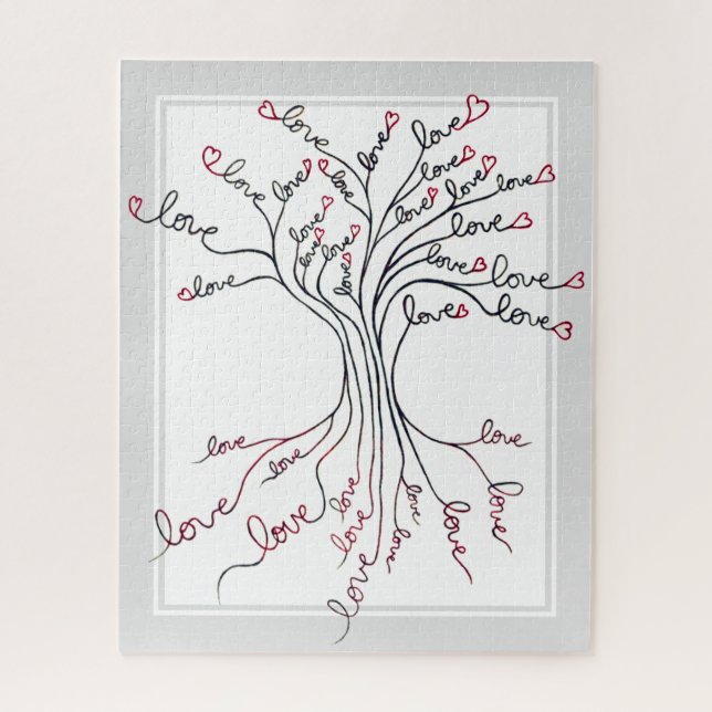  Tree of Life With Hearts Meaningful & Challenging Jigsaw Puzzle (Vertical)