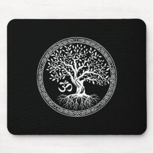 Tree Of Life With Om Symbol Yoga Zen Meditation Sp Mouse Pad