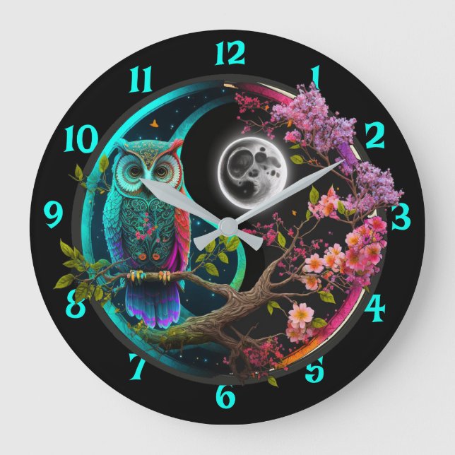 Tree of Life with Owl Large Clock (Front)