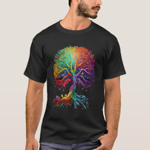 Tree Of Life With Rainbow Colors T-Shirt