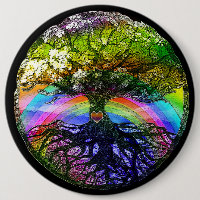 Tree of Life with Rainbow Heart Button