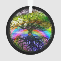 Tree of Life with Rainbow Heart Ornament