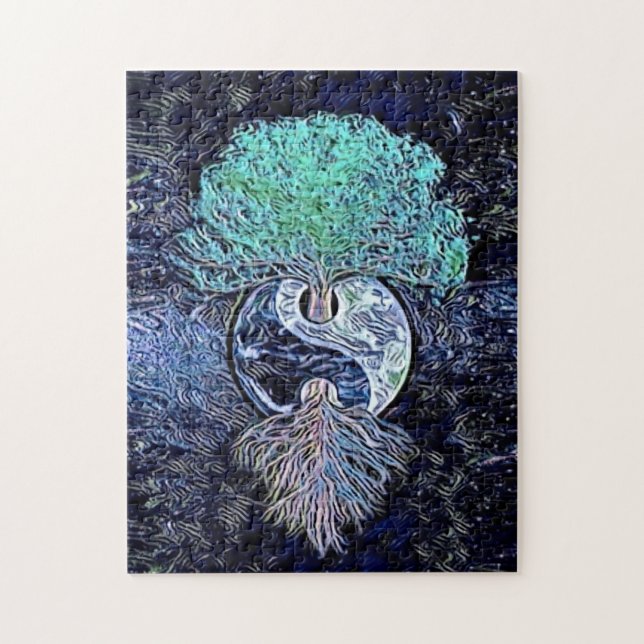 Tree of Life with Yin Yang Jigsaw Puzzle (Vertical)