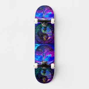 Tree of Life with Yin Yangs Skateboard