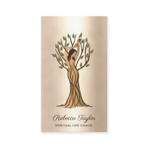 Tree of Life Woman Therapy Psychology Life Coach B Business Card