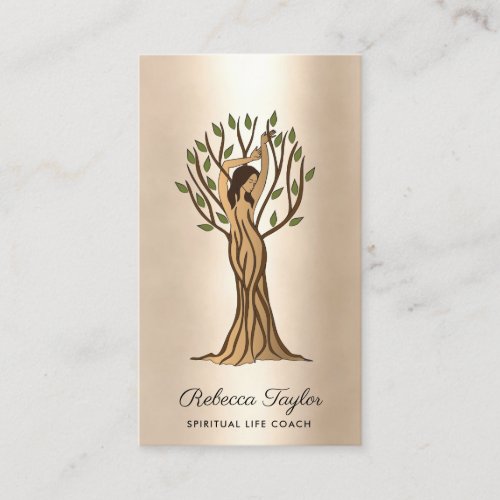 Tree of Life Woman Therapy Psychology Life Coach B Business Card