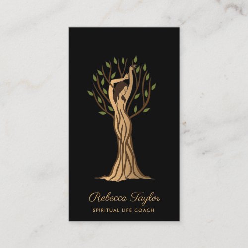 Tree of Life Woman Therapy Psychology Life Coach B Business Card
