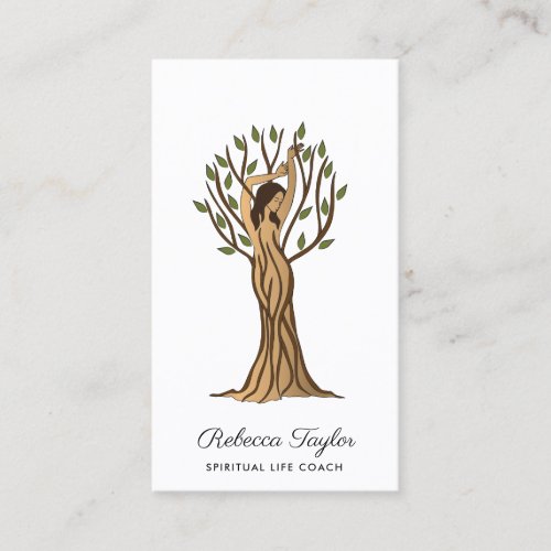 Tree of Life Woman Therapy Psychology Life Coach Business Card