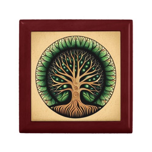 Tree of Life Wooden Jewelry Keepsake Box
