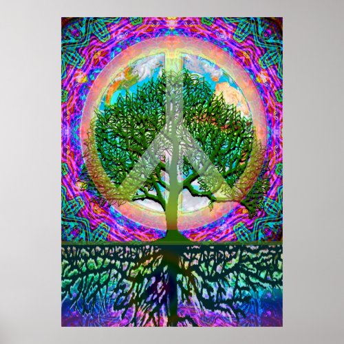 Tree of Life World Peace Poster