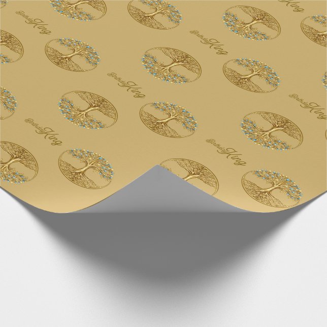 Tree of Life Wrapping Paper | Custom for Him (Corner)