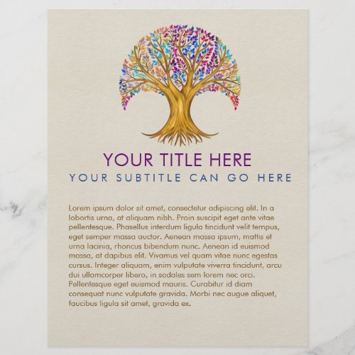 Tree of life _ Yggdrasil _ Colorful Leaves  Flyer