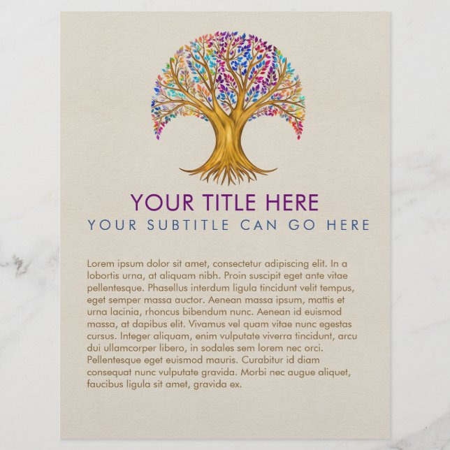 Tree of life - Yggdrasil - Colorful Leaves  Flyer (Front)