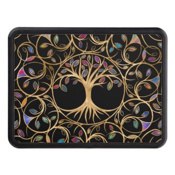 Tree Of Life - Yggdrasil - Colorful Leaves Hitch Cover by LoveMalinois at Zazzle