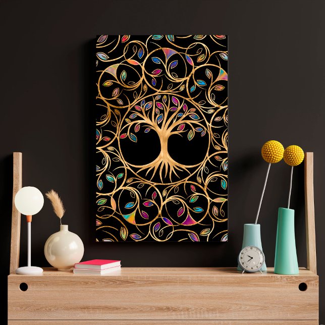 Tree of life - Yggdrasil - colorful leaves  Poster (Creator Uploaded)