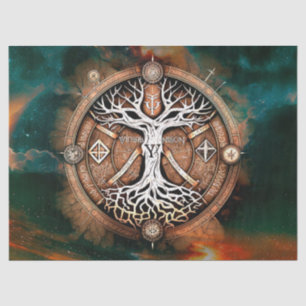 Tree of Life Yggdrasil Decoupage Tissue Paper