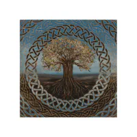 Wooden Yggdrasil Wall Art