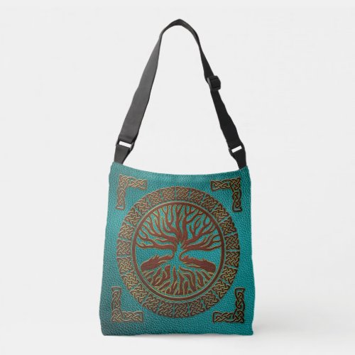 Tree of life  _Yggdrasil  _ Embossed Faux Leather Crossbody Bag