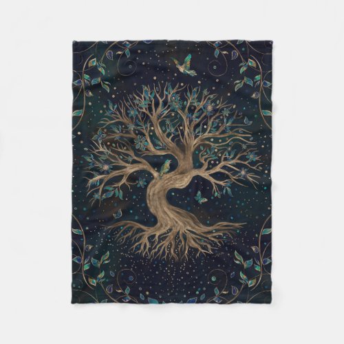 Tree of Life _ Yggdrasil Fleece Blanket